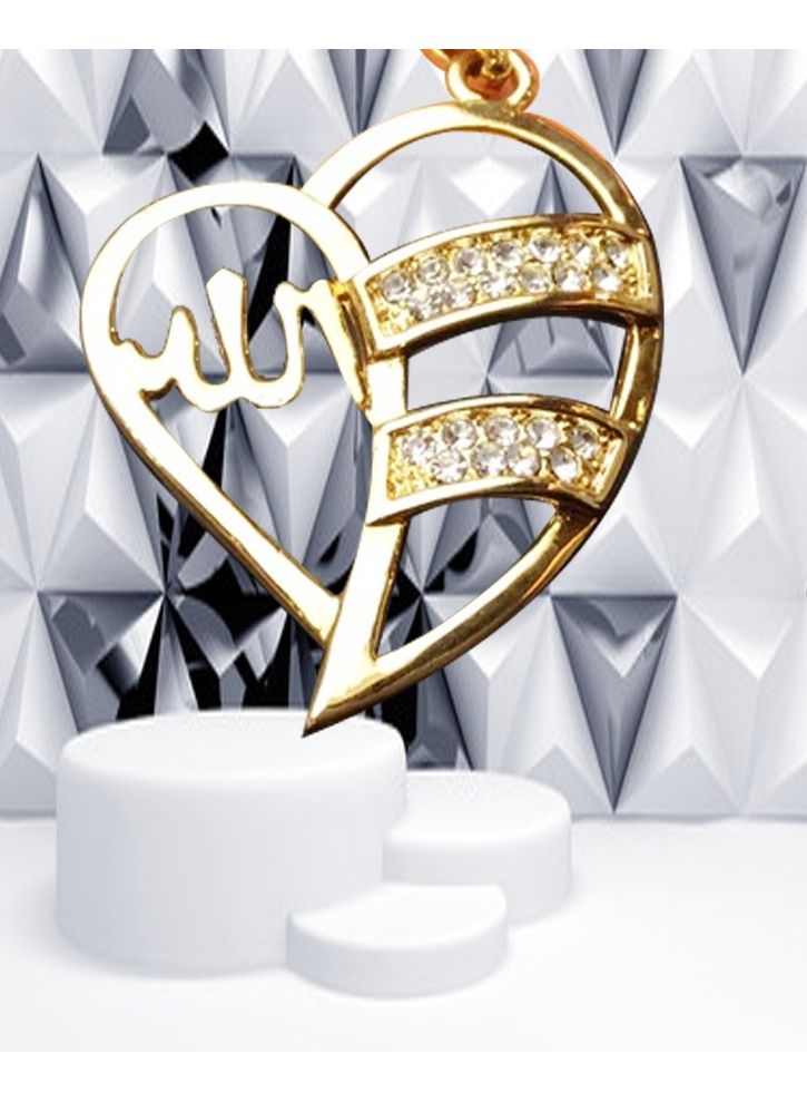 DubaiGallery Fashion Jewelry Highly craftsmanship New Arabic Muslim Islamic Allah Gold Plated Pendant Necklace Jewelry Ramdan Gift - Image 2