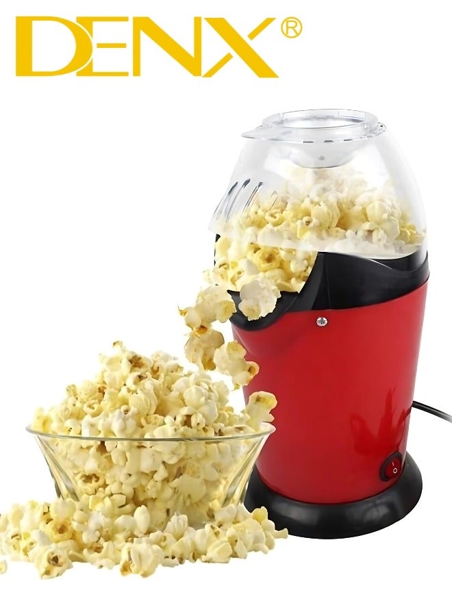 Denx Healthy Popcorn Maker, 1100W, Hot Air Operation, Oil-Free, Model DX2089 - Image 1