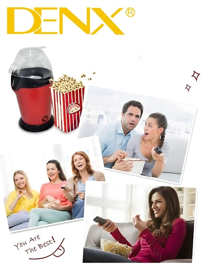 Denx Healthy Popcorn Maker, 1100W, Hot Air Operation, Oil-Free, Model DX2089 - Image 2