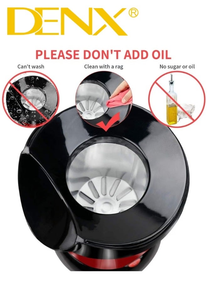 Denx Healthy Popcorn Maker, 1100W, Hot Air Operation, Oil-Free, Model DX2089 - Image 4