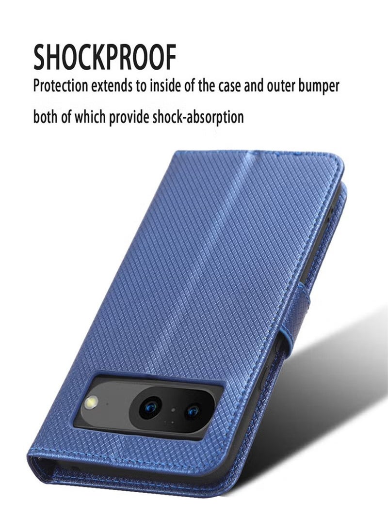 X-level Google Pixel 8 Phone Case Cover with Full Body Camera Len Protector PU Leather Wallet Card Holder Shockproof Protective Back Cover with Release Hand Phone Holder Daily Video Kickstand  - Image 3