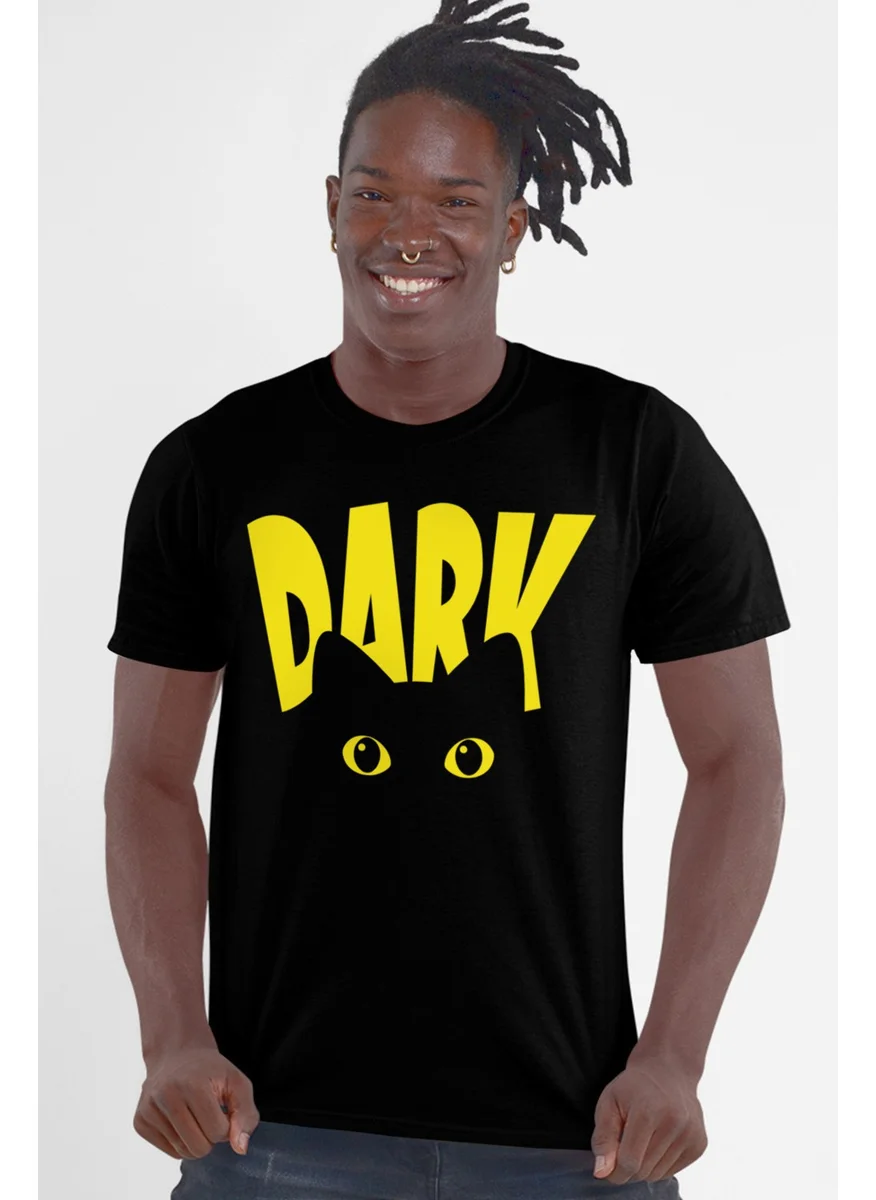 روك اند رول Dark Cat Black Men's T-Shirt