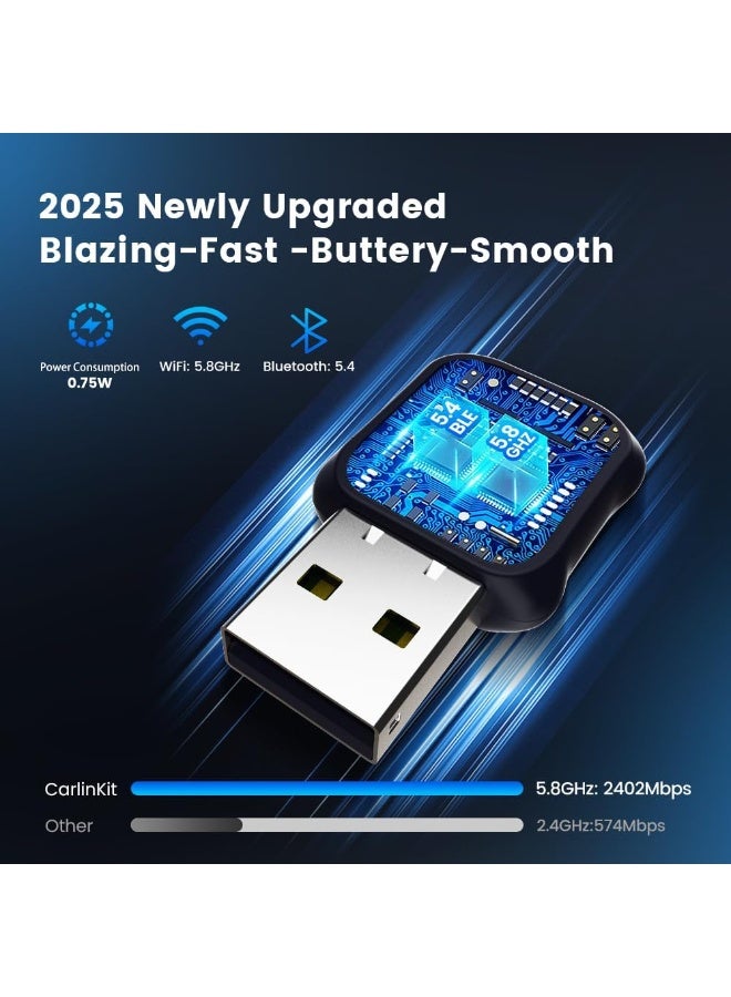 2-in-1 Mini Wireless CarPlay & Android Auto Adapter – Convert Wired to Wireless, Plug & Play, Fast 5.8G WiFi - Image 4