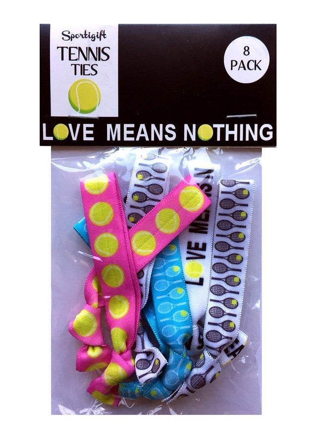 سبورتيجيفت مجموعة ربطات شعر للتنس مكونة من 8 قطع - إكسسوارات للاعبات، والسيدات، والفتيات، والمدربات، وشريكات الزوجي، وفرق التنس في المدارس الثانوية، ودوريات السيدات - صنع في الولايات المتحدة الأمريكية - Image 4