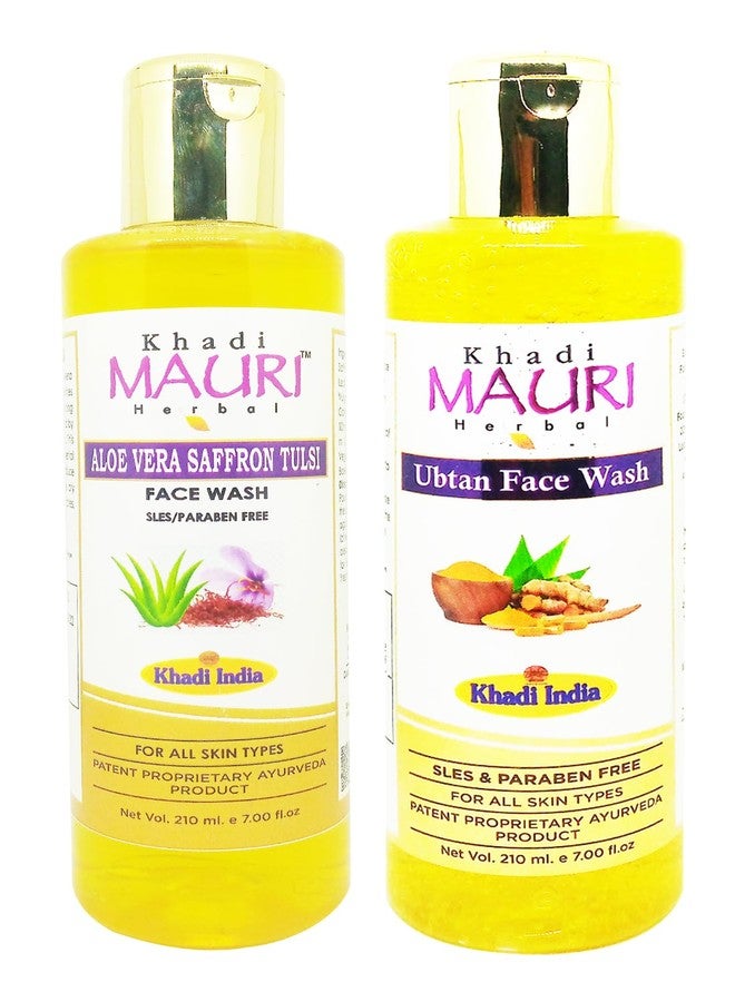 كادي غسول الوجه خادي موري ألوفيرا زعفران تولسي وأوبتان - عبوة من قطعتين (420 مل) - Image 2