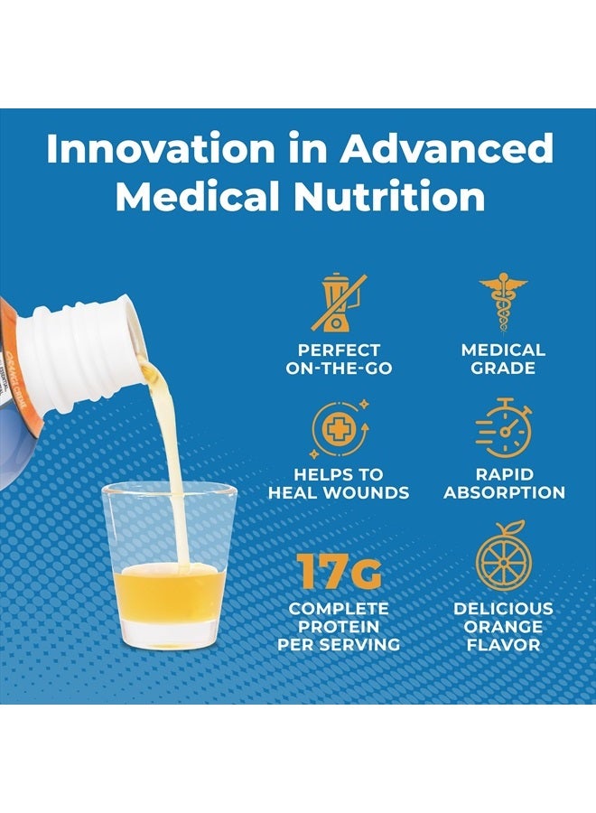 ProT Gold Liquid Collagen Protein Shot, 17g Clear Protein Nano-Hydrolyzed Grass Fed Collagen, 2g Arginine for Wound Support, Gluten Free, Sugar Free, 0g Carbs, Non GMO, Orange Creme, 30 fl oz Bottle - Image 2