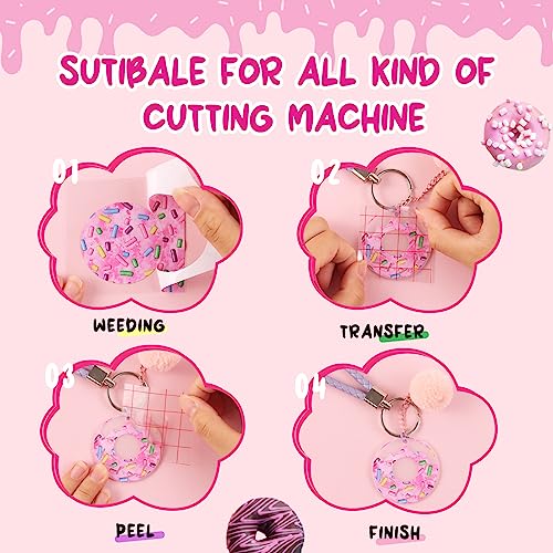 Tintnut Permanent Vinyl - 12 Sheets 12"x10", Donut Sprinkle Permanent Vinyl for Cutting Machine,Home Decor Self Sticker - Image 3