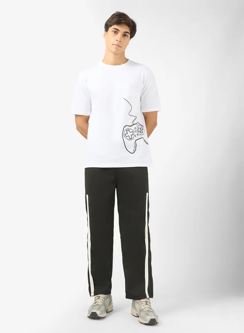 سفنتي فايف بنطلون رياضي فضفاض بنصف لوحة