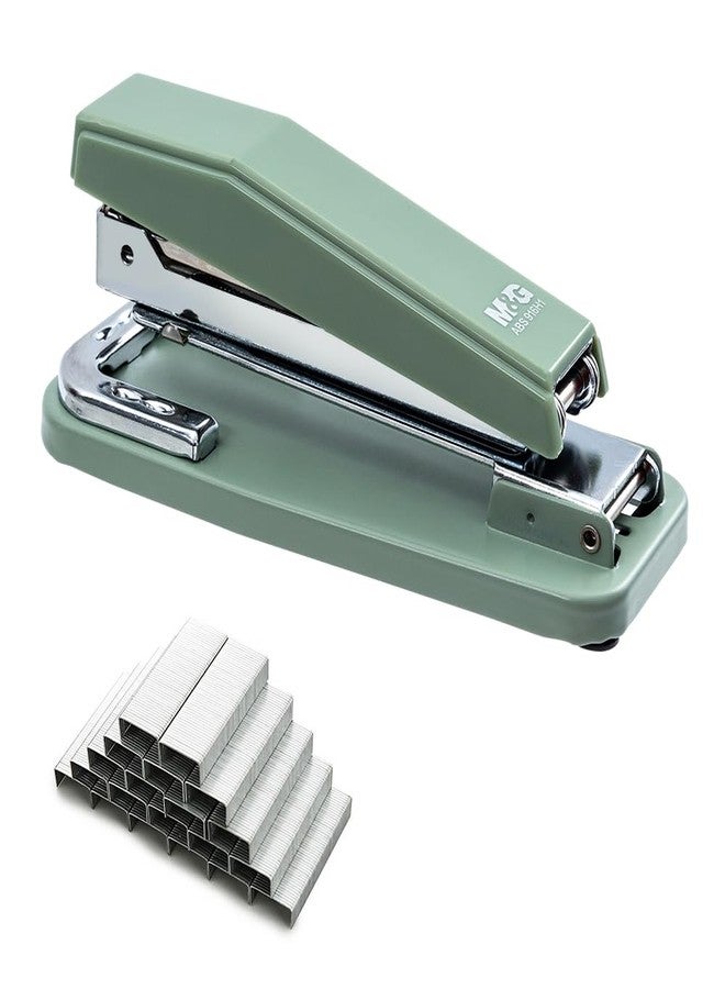 ام اند جي دباسة إم آند جي ذات ذراع متأرجح بسعة 50 ورقة، دوران 360 درجة، 1000 دبوس لتجليد الكتيبات، متينة للاستخدام في المكتب والمدرسة والمنزل (أخضر) - Image 1