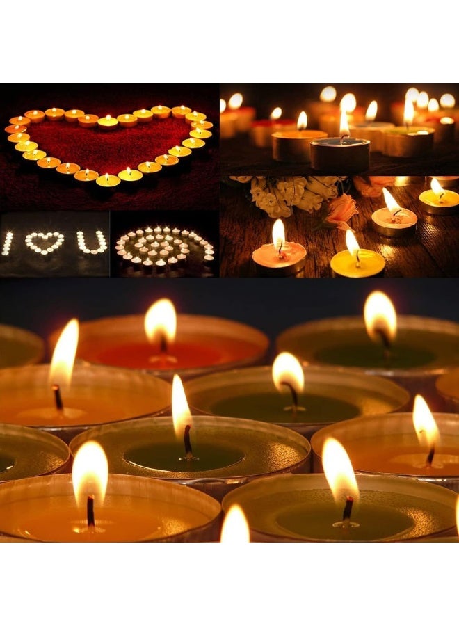 MOMENT 100 Pack Tea Lights Candles, Tealight Candles, White Smokeless Dripless Long Lasting Tea Light Candles, Tea Candles For Weddings Party Shabbat Home Decorative Tealights - Image 4