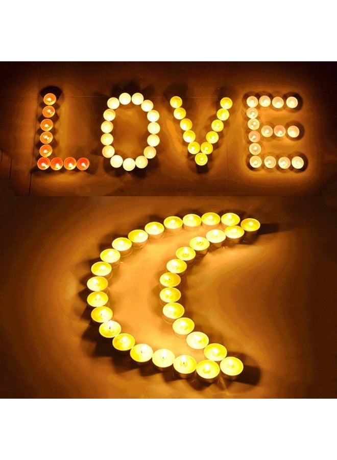 MOMENT 100 Pack Tea Lights Candles, Tealight Candles, White Smokeless Dripless Long Lasting Tea Light Candles, Tea Candles For Weddings Party Shabbat Home Decorative Tealights - Image 3