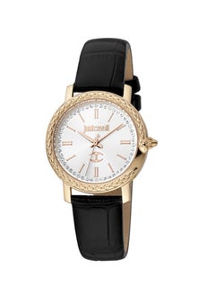 Just Cavalli Women's Analog Quartz Black Leather Wristwatch JC1L212L0035  - Image 1