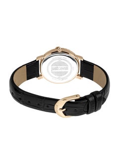 Just Cavalli Women's Analog Quartz Black Leather Wristwatch JC1L212L0035  - Image 3