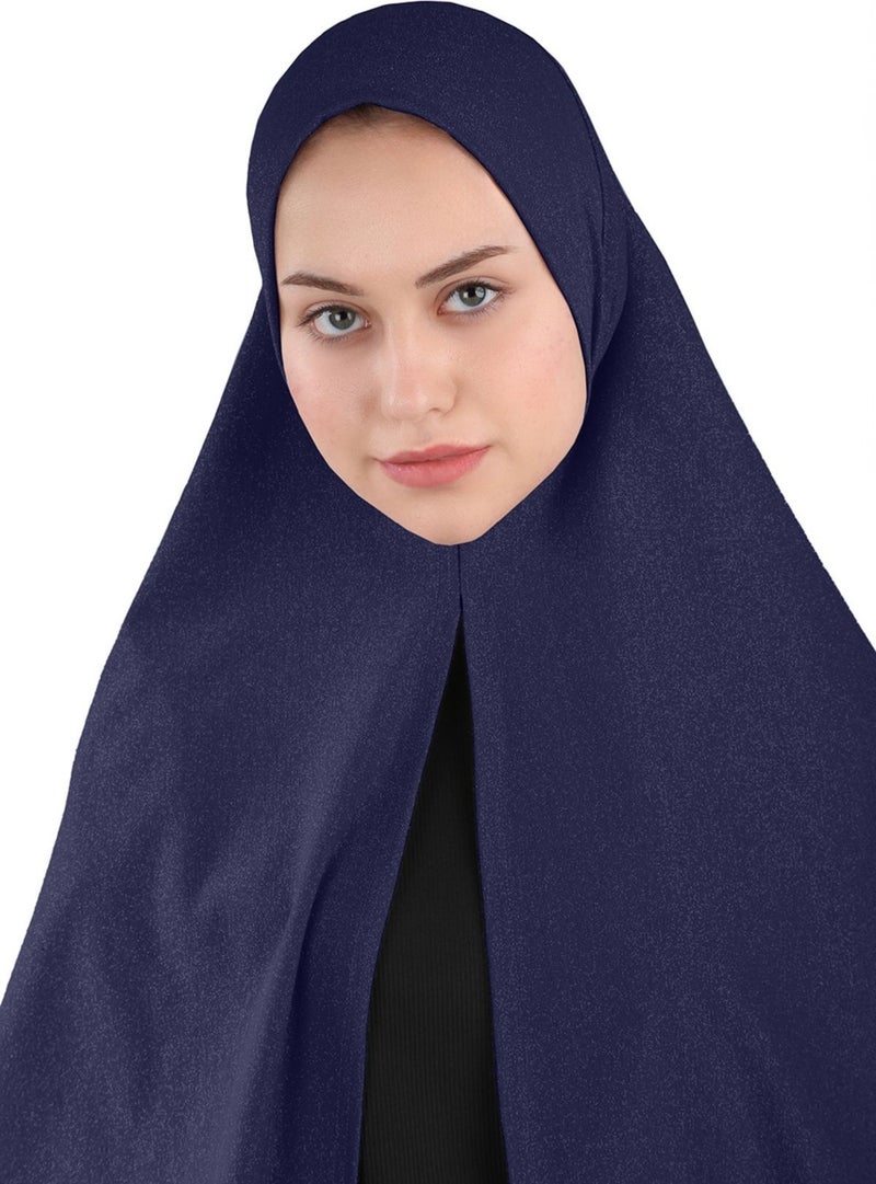 Ecardin Glitter Scarfs Hijab - St 558 Navy Blue  - Image 1