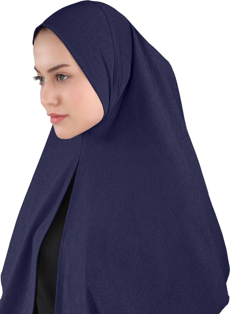 Ecardin Glitter Scarfs Hijab - St 558 Navy Blue  - Image 2