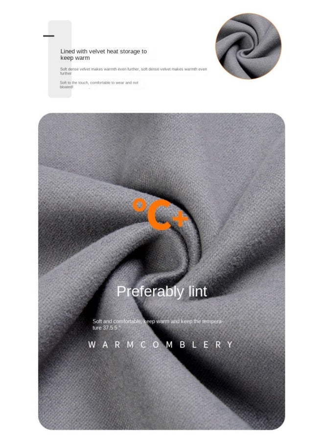 Winter Wool Fleece-lined Thickeneded Shirt Men's Business Casual Long-sleeved Warm Shirt Middle-aged Wool Shirt - Image 4