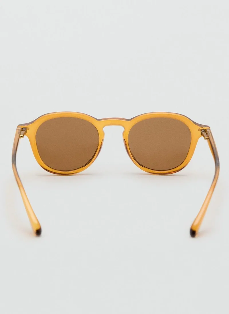 Mango Man Semi-transparent frame sunglasses