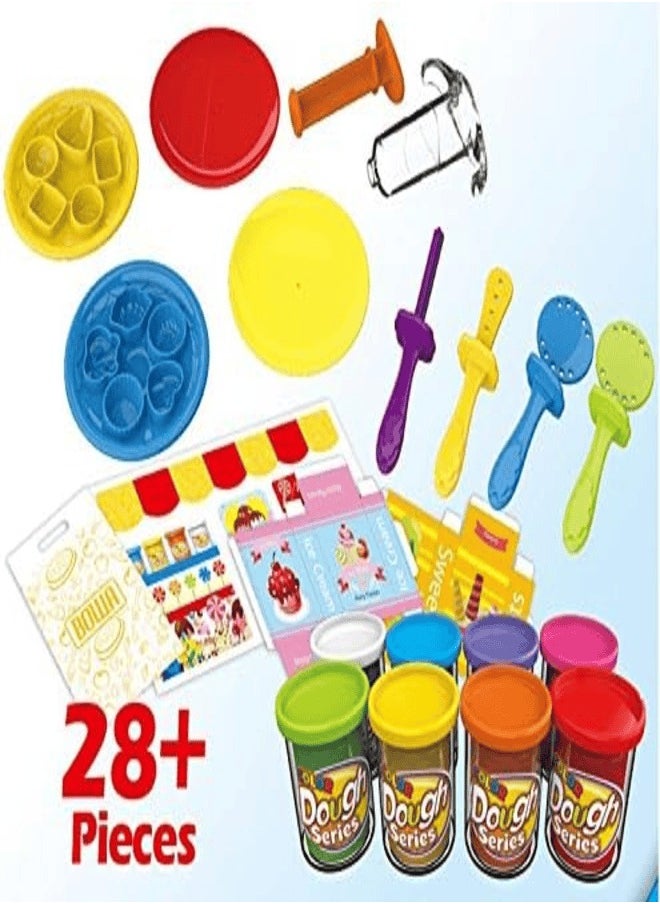 Color Drop Creative Dough Kitchen Playset for Kids – 33+ Pieces Pretend Ice Cream & Sweet Shop Play Center – Green  - Image 4
