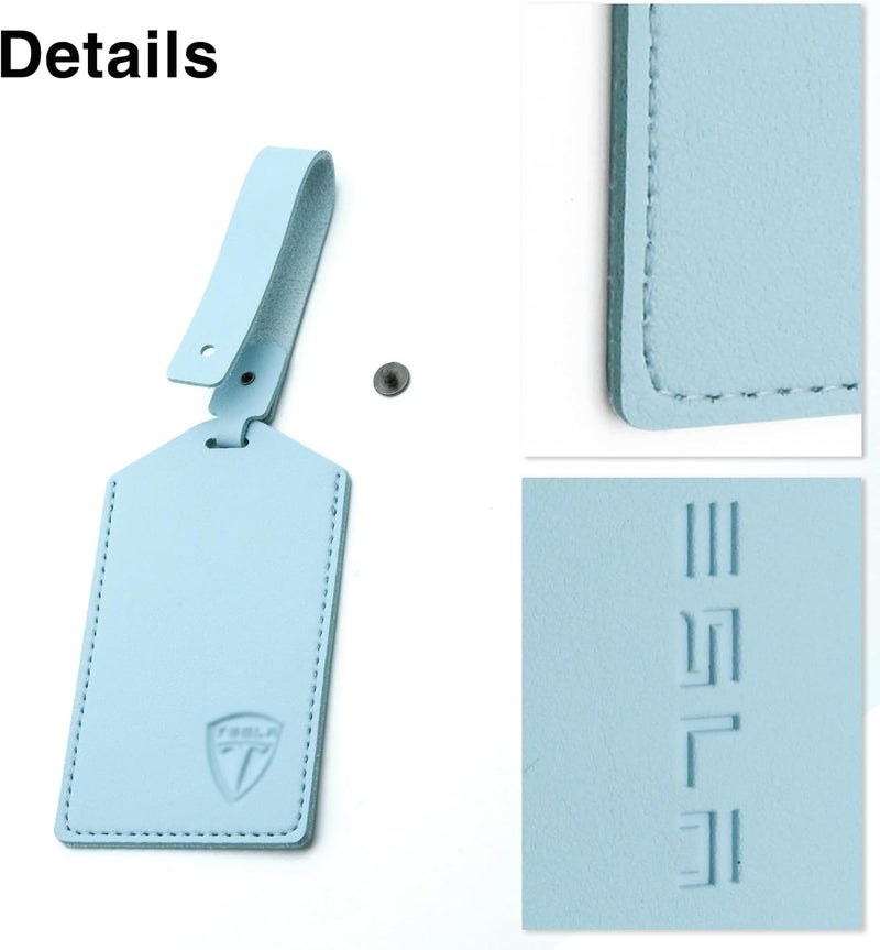 Tesheer Light Blue PU Leather Key Card Holder for Tesla - Image 4