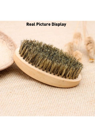 Soft Boar Bristle Wood Beard Brush Hair Comb Set - view 4