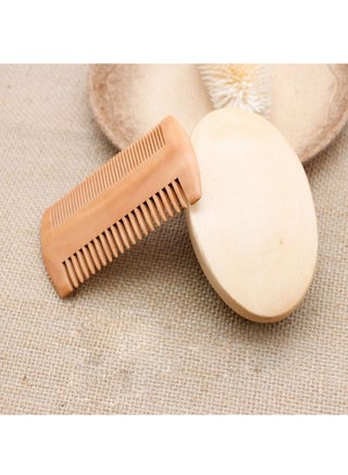 Soft Boar Bristle Wood Beard Brush Hair Comb Set - view 3