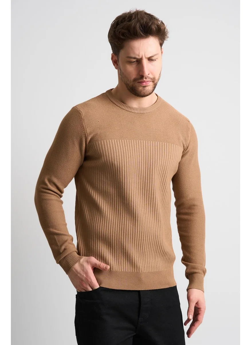 الكسندر جاردي Alexandergardi Textured Patterned Men's Knitwear Sweater