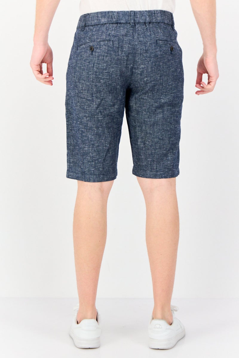 GIORDANO Men Chambray Chino Shorts, Navy - Image 2