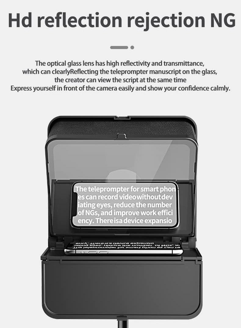 LENSGO TC7S Teleprompter Portable Inscriber Mobile Teleprompter for Tablet Smart Phone for Video Recording with Remote Control - Image 3