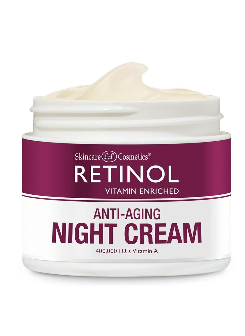 RETINOL - Retinol Skincare LdeL Cosmetics Night Cream Vitamins A + C + E Works While You Sleep to Reduce Fine Lines And Other Signs of Aging 1.7 Oz. - Image 1