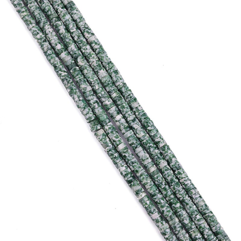 Beadia Natural African Jade Spacer Beads Caps Loose Semi Gemstone For Beading Jewelry Making 6Mmx3Mm 38Cm - Image 3