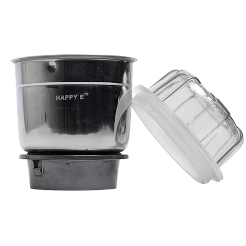 HAPPY E 400ML Chutney Jar for Mixer-Grinders | Stainless-Steel Small-Batch Jar, Leak-Resistant Riveted Build | Dry & Wet Grinding | Easy Clean - Image 2