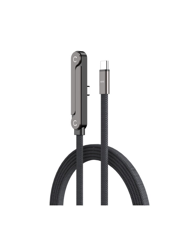 Baiko 240W USB-C to USB-C Fast Charging Cable with Built-in 360° Foldable Stand — smartphones, tablets & laptops with ultra-fast PD 3.1 charging, durable braided design, and hands-free viewing convenience in one stylish 1.5m Type-C cable. - Image 3