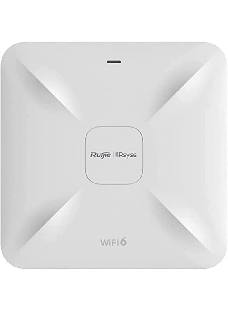 رويجي نقطة وصول Ruijie Reyee RG-RAP2260(G) AX1800 Wi-Fi 6 ثنائية النطاق جيجابت مثبتة على السقف، منفذا جيجابت LAN مزدوجان، هوائيات مدمجة، اتصال حتى 500 عميل، أبيض | RG-RAP2260(G) - Image 1