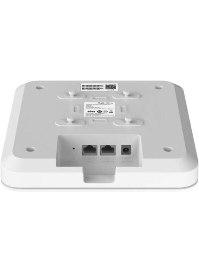رويجي نقطة وصول Ruijie Reyee RG-RAP2260(G) AX1800 Wi-Fi 6 ثنائية النطاق جيجابت مثبتة على السقف، منفذا جيجابت LAN مزدوجان، هوائيات مدمجة، اتصال حتى 500 عميل، أبيض | RG-RAP2260(G) - Image 2