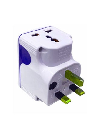 3-Way Power Socket Adapter 13A with Safety Fuse & Indicator Light – Multi Plug for Home & Office - view 2