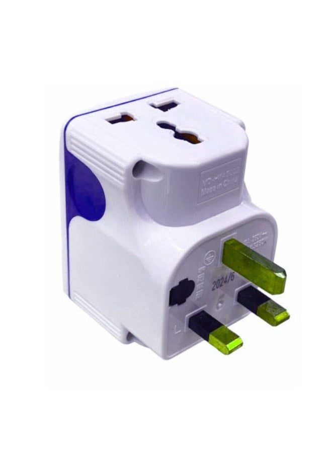 MODI Multi-use 3-way socket adapter, multi-port socket, high safety and practical design, fits all devices with 13 amp indicator light, ideal for homes, offices and shops - Image 2