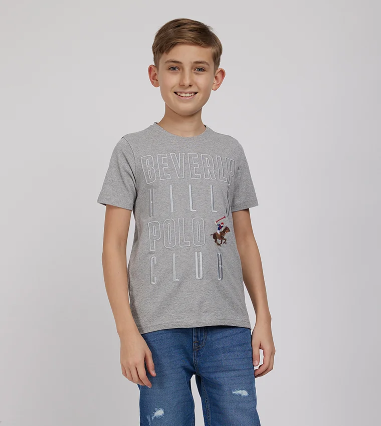 بيفرلي هيلز بولو كلوب تيشيرت مطرز بياقة دائرية