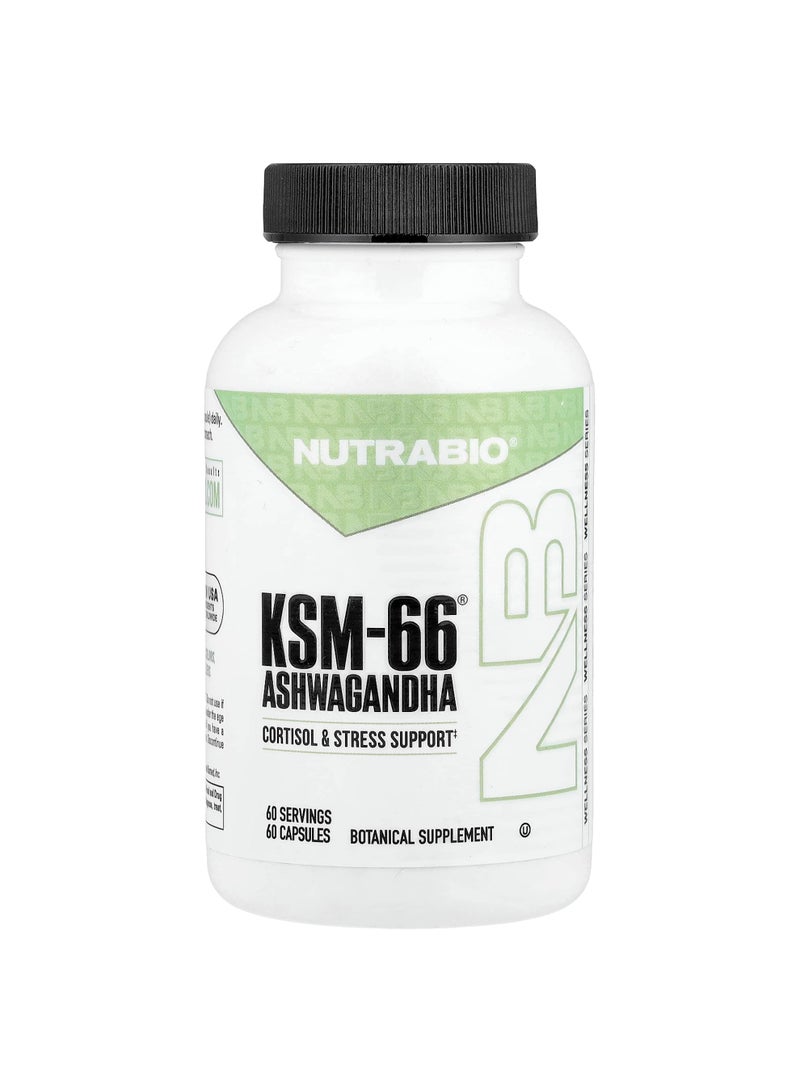 KSM-66، أشواغاندا، 60 كبسولة (600 ملغ لكل كبسولة)