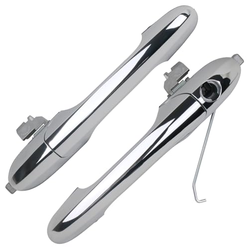 APPERFiT Exterior Door Handles with Key Hole for Left Driver Right Passenger Side Compatible with Fiat 500 20122018 Door Parts Replaces 68069943AC 68069942AC - Image 1