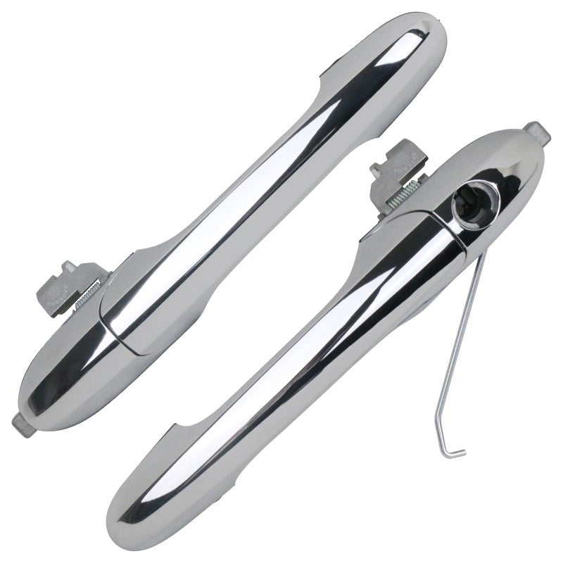APPERFiT Exterior Door Handles with Key Hole for Left Driver Right Passenger Side Compatible with Fiat 500 20122018 Door Parts Replaces 68069943AC 68069942AC - Image 2