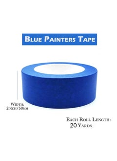 MARKQ Blue Painter’s Tape | 2" x 20 Yards Masking Tape for Painting, DIY Home Office School Stationery, Craft Decorating Tape [24 Rolls]  - Image 2