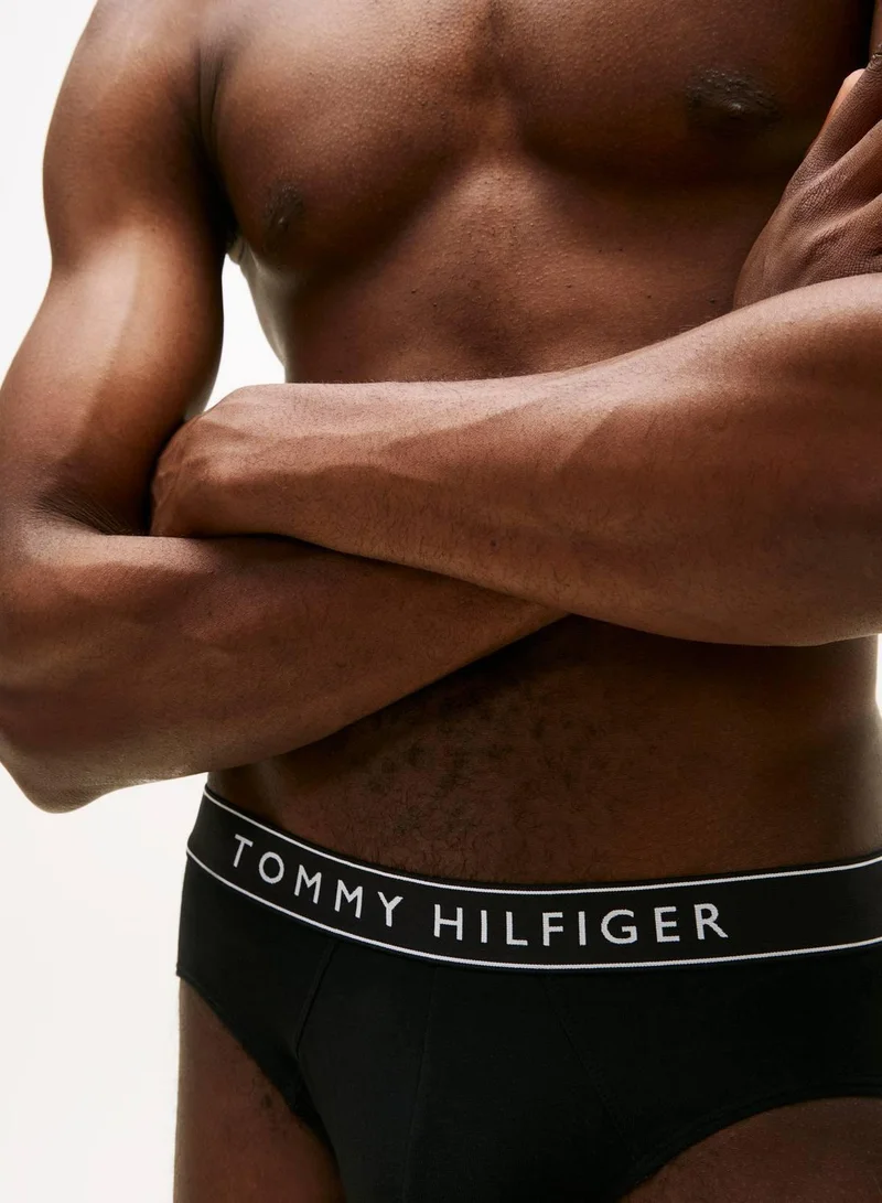 TOMMY HILFIGER B//Black/Black/Black 3 Pack Cotton Stretch Briefs for Men | Best Price UAE