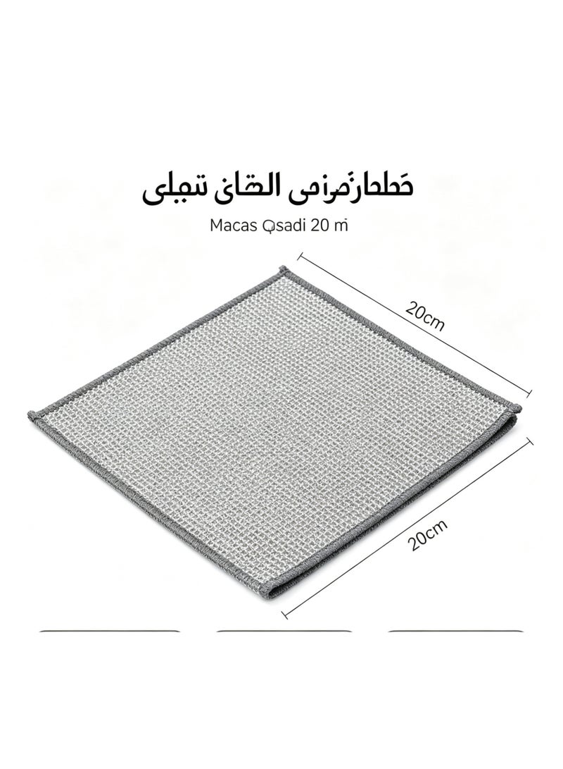 قماش تنظيف شبكي معدني لا يخدش، ممسحة مطبخ قابلة لإعادة الاستخدام لغسل الأطباق - Image 1