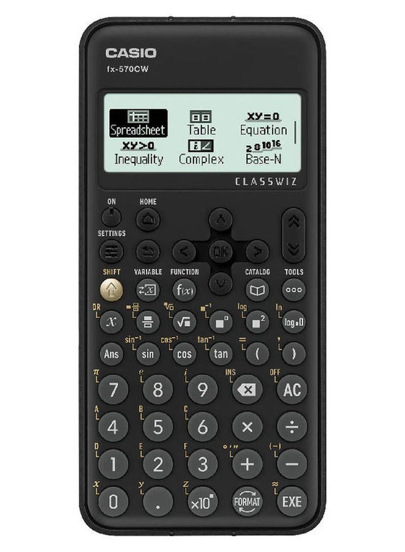 CASIO ClassWiz Standard Scientific Calculator Black - Image 1