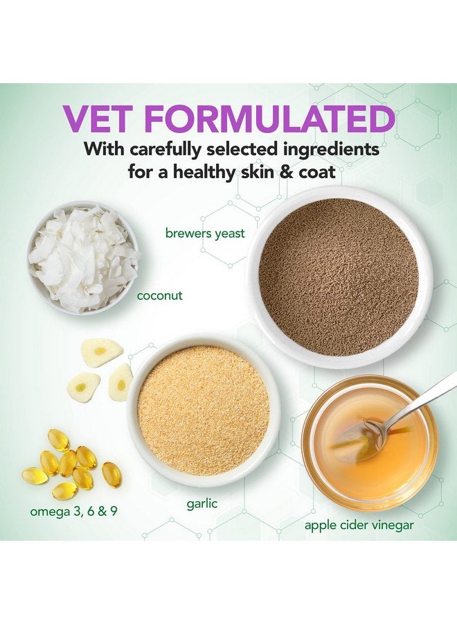 فيتس بيست علكات الخميرة والثوم من Vet's Best | حماية صحية لبشرة وفراء الكلاب | مُصممة بجرعات موصى بها من قبل الأطباء البيطريين | 60 قطعة - Image 2