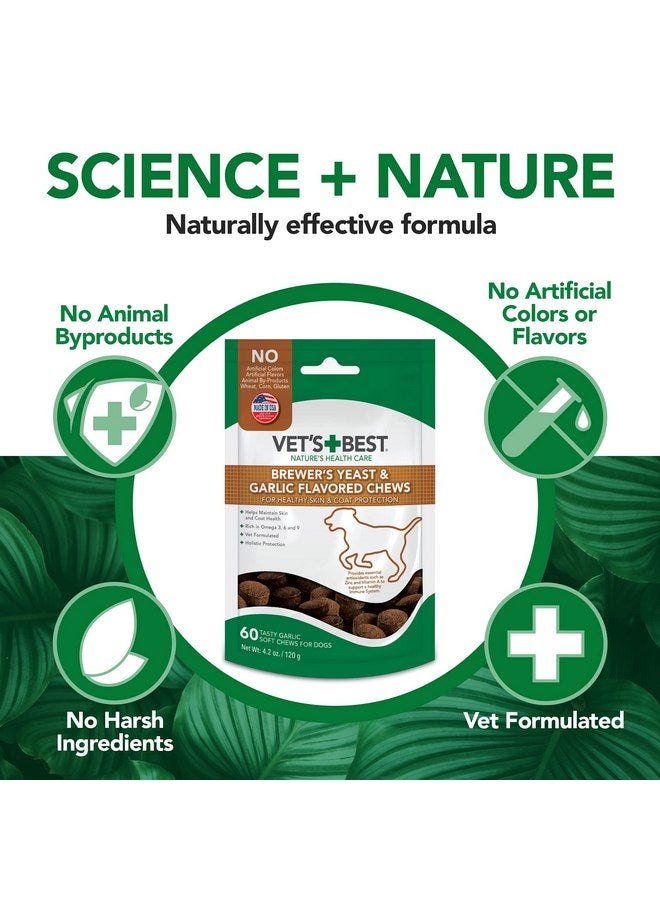 فيتس بيست علكات الخميرة والثوم من Vet's Best | حماية صحية لبشرة وفراء الكلاب | مُصممة بجرعات موصى بها من قبل الأطباء البيطريين | 60 قطعة - Image 5