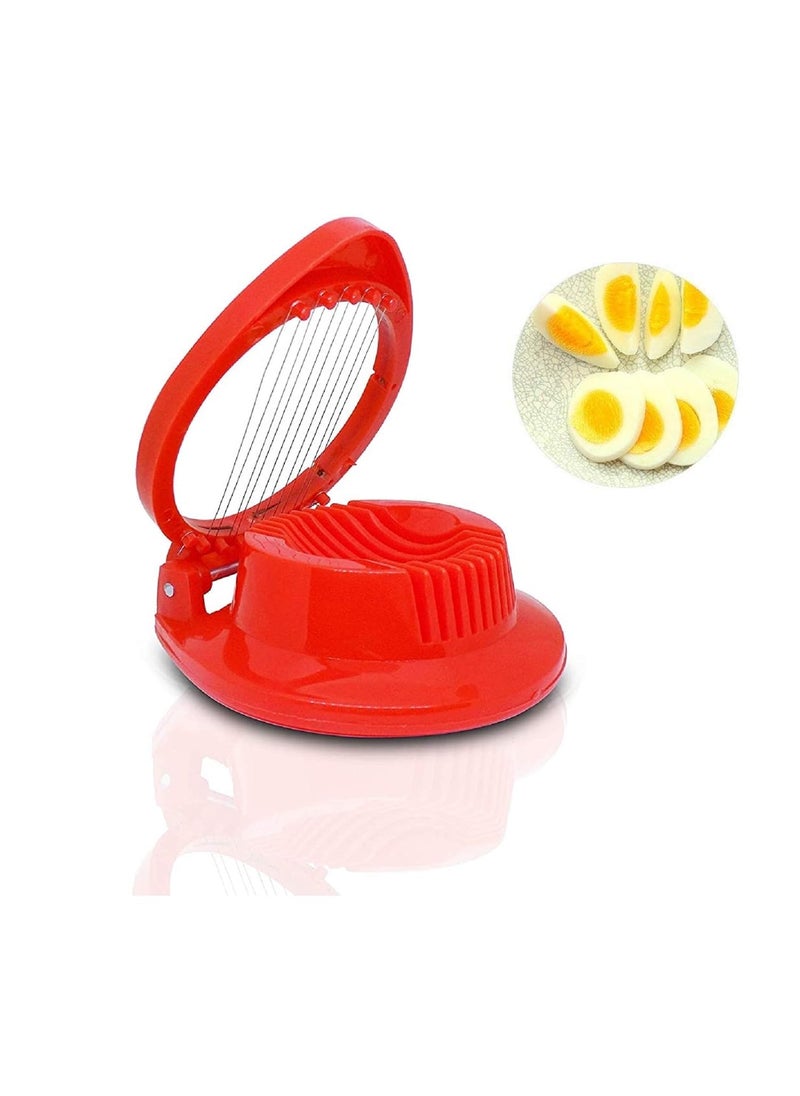 Pass Pass pass pass Plastic Egg Cutter Egg Slicer Boiled Eggs Cutter Color May Be As Per The Availability Pack of 1  - Image 1