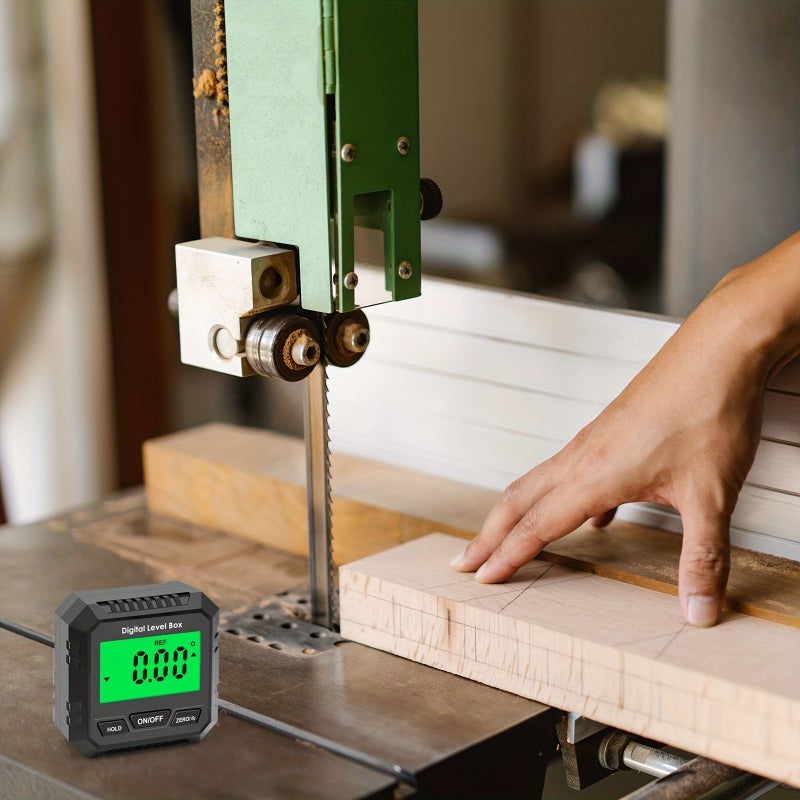 90 Degree Magnetic Digital Angle Finder Cube With LCD Backlight For Woodworking Bevel Gauge Measurement Renovation Projects Black - Image 2
