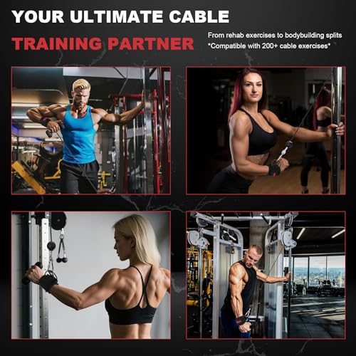 JWPFD Wrist Straps for Cable Machines Wrist Cuffs for Men Woman Neoprene Padded Straps for Gym Strength Training Equipment (Black, M) - Image 5