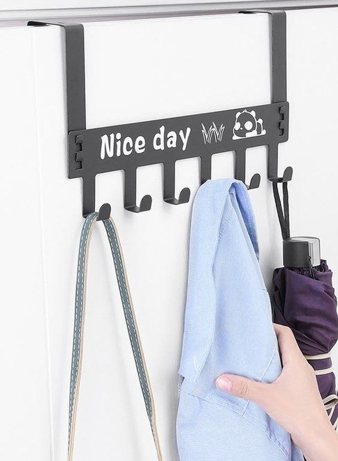 ToYooZe JHBK Door Hanger for Cloth Hanging Over The Door Hook with 6 Dual Hooks Portable Hooks Home Office Decor Heavy Duty Door Rack for Hanging Coats Clothes Hats Robes Towels - Image 5